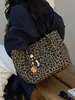 Bolso tote de leopardo transfronterizo para mujer, nueva colección otoño/invierno 2026, de alta calidad, retro y moderno, bolso de hombro