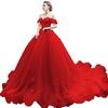 Falda de Tul Voluminosa Estilo Nuevo 2026 Europea y Americana con Cola Larga, Dobladillo Grande de Falda Vestido de Novia, Performance de Banquete, Examen de Arte, Vestido de Performance en Solitario