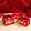Caja de Dulces para Boda, Caja Dura de Recuerdo, Bolsa de Dulces para Boda, Caja de Dulces para Boda, Caja Cuadrada Roja Portátil al por Mayor para Dulces, Regalo de Agradecimiento