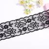 Accesorios decorativos de ropa directos de fábrica, encaje de malla DIY, código de barras hueco negro, bordado de malla, encaje ancho