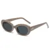 Nuevas Gafas de Sol Ovaladas Estilo Retro con Tachuelas de Arroz para Mujer Gafas de Moda Estilo Coreano Tendencia Celebridad de Internet Fotografía Callejera Gafas de Sol con Protección Solar