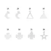 Plata de ley S925 luna trébol de cuatro hojas accesorios triángulo estrella de cinco puntas Colgante pequeño colgante Accesorios para pulsera DIY