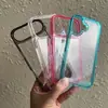 Adecuado para Apple 18Pro/15Pm Cáscara Espacial de Alta Transparencia iPhone 17Promax Borde Transparente Ranura Anticaída Carcasa Dura