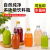 Nova Garrafa de Suco Gota de Gelo Cold Brew de Vidro Transparente 500ml Garrafa de Chá com Leite Garrafa de Bebida Selada Garrafa de Café com Tampa