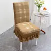 Funda de silla universal para cuatro estaciones para uso en el hogar, respaldo antideslizante todo en uno, funda de silla de comedor integrada, elástica y engrosada