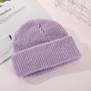 Gorro de punto transfronterizo de color sólido, gorro de punto de invierno, gorro de punto de lana para hombres y mujeres, estudiantes, gorro melón