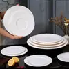 Melamina imitação porcelana redonda comercial plástico prato arroz frito macarrão frito prato high-end hotel restaurante especial prato anti-queda