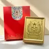 Estatueta de Buda de Ouro Puro 999 para o Ano de Nascimento, Estátua de Buda das Oito Divindades Guardiãs com Moldura de Folha de Ouro, Presente de Negócios para Idosos, Oração por Bênçãos
