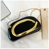 2026 Nova Bolsa de Festa de Casamento Noturna Acrílica Tendência Europeia e Americana Bolsa de Mão Clutch Transversal de Metal Retrô