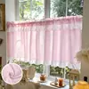 Cortinas de encaje con patrón de nube y a cuadros, decoración de cocina estilo rústico, cortinas blackout y visillos para ventana de cocina - SHEIN dropshipping