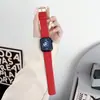 Nueva correa de cuero suave de doble cara con patrón de bola salvaje para Apple 7 watch strap AppleWatch8s9