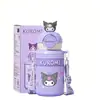 Muñeca Pop-Up Auténtica Sanrio Kuromi Perro Canela Taza Térmica Vaso con Popote Correa de Dibujos Animados Botella de Agua 550ml