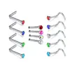 Traje de tachuela de acero inoxidable para la nariz clásico transfronterizo joyería para piercing traje de aro para la nariz traje de acero de titanio adorno nasal incrustado con diamantes joyería para piercing