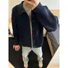 Novedad Primavera y Otoño 2025 Estilo Simple Solapa Un Botón Ropa de Punto para Hombre Casual Holgado Chaqueta Cardigan de Punto