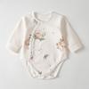 Abrigo para Bebé de Primavera y Otoño Ropa para Pedos para Bebé Manga Larga Pijama de Manga Larga para Niños y Niñas Cómoda Ropa de Algodón para el Hogar para Recién Nacido