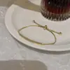 Pulsera Coreana Nueva de Lujo Ligero de Nicho Versátil con Letras para Mujer, Estilo Deslizante Pulsera de Amistad de Nicho al por Mayor