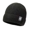 Gorro de tricô espesso com forro de fleece para homens e mulheres, chapéu de lã quente e à prova de vento para o inverno, adequado para cabeças grandes, chapéu para clima frio para ciclismo ao ar livre, chapéu de idoso
