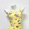 Traje de banho feminino de camada única em Lycra, amarelo KT de corrida profissional, especialmente projetado para treinamento e competição em piscina, moda praia feminina plus size