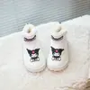 Botas de Neve Kuromi Meninas Inverno 2025 Novas Bebê Impermeáveis Forradas com Lã Quentes Sapatos de Algodão Infantis Botas de Meninas