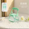 Cadeira de Mesa para Desktop Suporte para Celular Série de Cores Macaron Fofo Suporte Enfeites Decorativos Suporte Dobrável para Celular