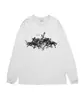 Camiseta de Manga Larga con Cuello Redondo Retro Y2K Estilo Oscuro Gótico, Moda Única de Nicho, Nuevo Estilo Europeo y Americano Transfronterizo Otoño e Invierno