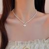 Colar de Pérola de Água Doce Natural para Mulheres com Pingente de Concha de Madrepérola - Doce, Simples, Luxo Leve, Item da Moda