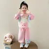 Conjunto Deportivo de Primavera y Otoño para Niñas 2026 Nuevo Súper Lindo Ropa de Otoño para Niños Sudadera y Pantalón de Chándal para Bebé Conjunto de Dos Piezas