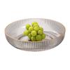 Prato de frutas transparente PET leve de luxo para mesa de centro doméstica, prato para lanche, prato de frutas de alto valor, mesa de centro para sala de estar, tigela de salada