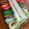 Bordado DIY Tablero de Hilos Grande de 24 Colores Hilo de Bordar para Plantillas de Zapatos para Principiantes Bordado Automático Ropa Herramientas de Bordado Punto de Cruz Hecho a Mano