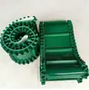 Correia Transportadora Lisa de PVC Verde, Padrão Diamante Antiderrapante Branco, Correia Transportadora de Escalada com Padrão de Grama, Correia Plana