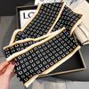 2022 Estilo Coreano Primavera e Outono Nova Temporada Moda Lenço de Seda Pequeno Feminino Fita Longa Lenço Decorativo Letra C Gravata Bolsa Fita Verão