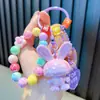 Colgante Llavero Oso con Cuentas, Exquisito Encanto Acrílico para Bolso, Llavero de Coche, Pequeño Regalo al por Mayor