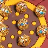 Nuevo Estilo Oro Antiguo Microincrustado Flor de Diamante Hueca Bola Redonda Cuentas de Agujero Recto Cadena de Teléfono DIY Llavero Cadena de Bolso Accesorios