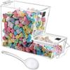Caja de Dulces Acrílica para Supermercado Alta Transparencia a Prueba de Polvo con Tapa abatible Sellada Caja de Exhibición de Dulces a Granel Fruta Deshidratada Personalización al por Mayor