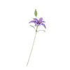 Produto acabado feito à mão: Flor de lírio artificial de alta qualidade feita de fio, haste única, perfeita como presente para o Dia dos Professores, flor de fio trançado