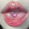 Anillo de Lengua Externo con Rosca Brillante Acero de Titanio Flash Anillo de Lengua Sirena Perforación de Lengua Dulce y Fresco Venta al por Mayor Estilo Nuevo