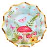 MU009 Tulip primavera borboleta cogumelo onda placa de férias talheres 8 Pessoas 6 peças de papel prato de papel de seda