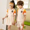 Ropa de jardín de kínder ropa de verano estilo británico foto de graduación infantil ropa de clase traje uniforme escolar de verano actividades de reunión deportiva