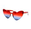 Fábrica de Gafas de Corazón Color Caramelo Gelatina Gafas de Corazón Personalizadas Gafas de Sol Europeas y Americanas Hombres y Mujeres Gafas de Sol de Corazón