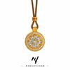 2025 Nova Loja de Ouro Mesmo Estilo Ouro de Areia Vietnamita Novo Estilo Chinês Pingente de Bússola de Girassol de Diamante Pingente de Zircônia Rotativo