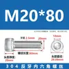 Suministro Directo de Fábrica Tornillo de Cabeza Cilíndrica de Acero Inoxidable 304 con Hexágono Interior Rosca Inversa, Varilla Roscada Tornillo de Rosca Inversa M4-M20