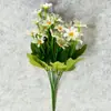 Flores Artificiales, Orquídeas Saltarinas de 6 Ramas, Margaritas Pequeñas, Flores Falsas para Decoración Exterior, Maceteros de Jardín, Arreglos Florales, Ramos