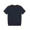LF-majia Camiseta de Verão Tricotada Básica com Etiqueta Pequena Nova Versátil Estilo Floresta Estilo Meninas Gola Redonda Manga Curta