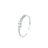 Anillo de Plata de Ley S925 con Oro de 18K para Mujer, Sencillo y Elegante, Diseño de Luz de Meteoro con Diamantes, Versátil, Anillo Abierto Sencillo para el Día a Día