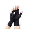 Luvas de Pressão Meio Dedo de Fibra de Cobre Atacado de Fábrica, Luvas de Esportes ao Ar Livre para Ciclismo com Silicone de Íons de Cobre nas Articulações