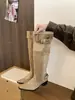 Botas de Caña Alta Negras Apiladas Estilo Retro Hot Girl para Mujer Otoño/Invierno 2026 con Tacón Grueso y Hebilla Metálica Botas de Caballero