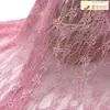 Novo Tecido de Renda Elástica de Nylon Estrela de Cinco Pontas com Malha de Corrente Base para Roupa de Dança Camisa Vestido Tecido de Renda