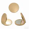 Espejo Portátil Redondo de Aleación de Zinc Personalizado, Espejo de Maquillaje de Doble Cara, Espejo de Maquillaje Plegable Metálico con Tapa abatible para Bodas