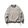 Traje de verano del sur 2024 primavera nuevo suéter de punto con costuras de color de contraste cuello redondo suéter pullover decorativo de bolsillo retro japonés