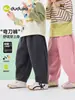 Ropa Infantil Dudu Pantalones para Niños Otoño Pantalones Curvos para Niños Pantalones Deportivos para Niñas Otoño Nuevo Estilo Pantalones de Chándal para Bebé Modernos